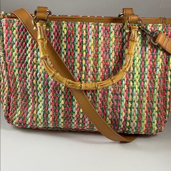 Relic Handbags - Relic | Woven Satchel with Round Bamboo Handles